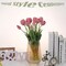 20pcs Artificial Tulip Flowers,16 Inch Real Touch Tulip Stems with Faux Leaves, Faux Tulips and Buds for Home Décor Centerpiece Ornament Wedding Bouquet,Purple